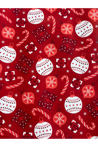 Christmas Wrapping Paper - Baubles and Candy